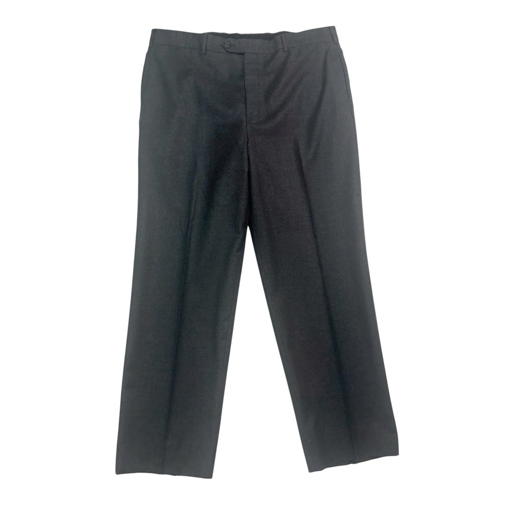 Brooks Brothers 38x30 Charcoal Dress Pants Trousers Flannel Wool‎ Regent Fit